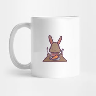 Bunny dining on a carrot Mug